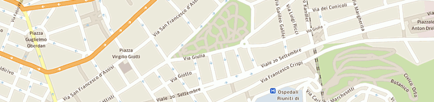 Mappa della impresa bar parco a TRIESTE