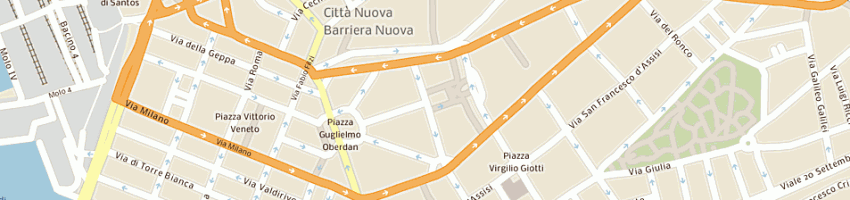 Mappa della impresa abbronzatura triestina srl a TRIESTE