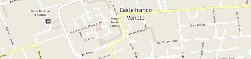 Mappa della impresa farmacia drmonti all'aquila reale dei dr elena e a CASTELFRANCO VENETO
