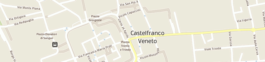Mappa della impresa studio legale associato avv franco m casano avv fabio pavone a CASTELFRANCO VENETO