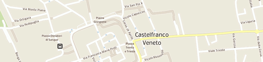 Mappa della impresa bonin luciana a CASTELFRANCO VENETO