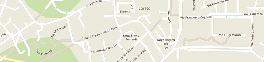 Mappa della impresa centro anziani loreto di maino tomaso a BERGAMO