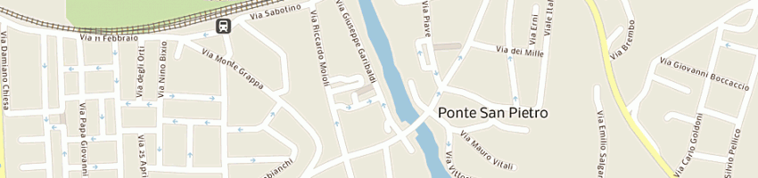 Mappa della impresa municipio a PONTE SAN PIETRO
