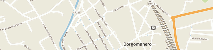 Mappa della impresa bar ristorante bocciofila a BORGOMANERO