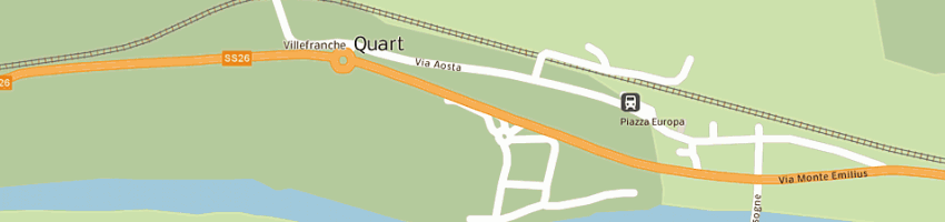Mappa della impresa bar villefranche a QUART