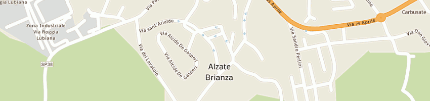 Mappa della impresa brighenti nicola a ALZATE BRIANZA