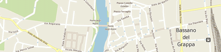 Mappa della impresa fashion shop di vangelista a a BASSANO DEL GRAPPA