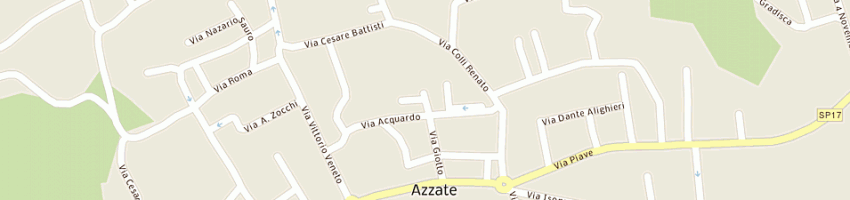 Mappa della impresa poste italiane-agenzia di base a AZZATE