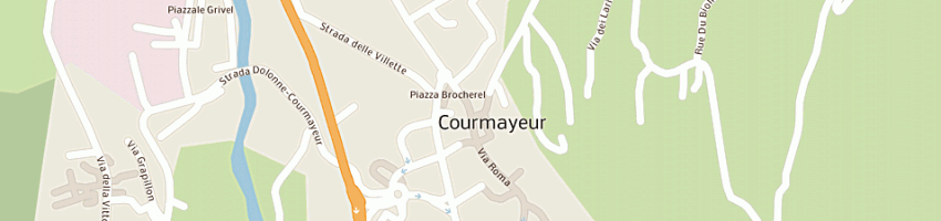 Mappa della impresa via roma courmayeur di fenu margherita e giumenti paolo snc a COURMAYEUR
