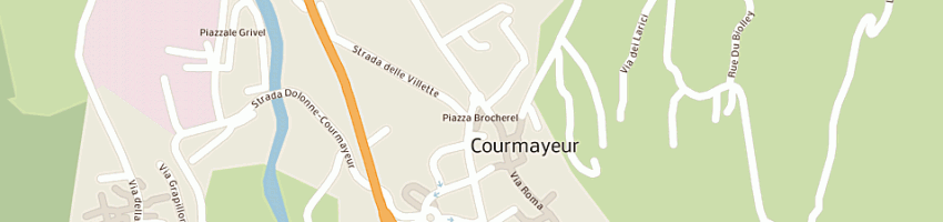 Mappa della impresa parcheggio sotterraneo a COURMAYEUR