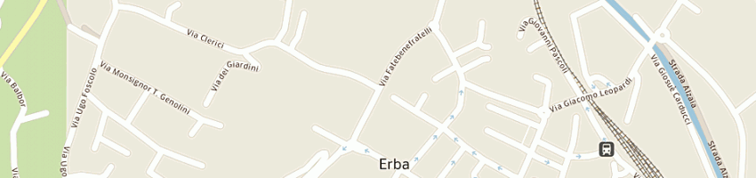 Mappa della impresa vetraria licinium a ERBA