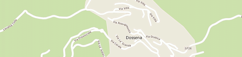 Mappa della impresa pro loco a DOSSENA