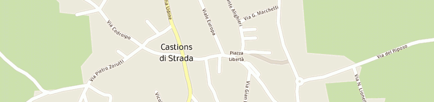 Mappa della impresa municipio a CASTIONS DI STRADA