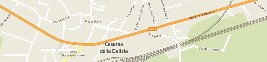 Mappa della impresa ristorante pizzeria baia del pirata a CASARSA DELLA DELIZIA