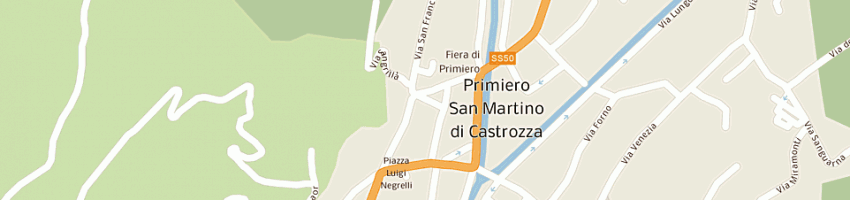 Mappa della impresa bar ristorante sangrilla' a FIERA DI PRIMIERO