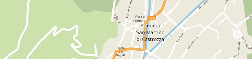 Mappa della impresa pizzeria ristorante slalom a FIERA DI PRIMIERO