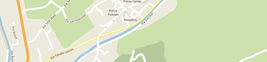 Mappa della impresa pizzeria ristorante discoteca piscina lanterna verde a FIERA DI PRIMIERO