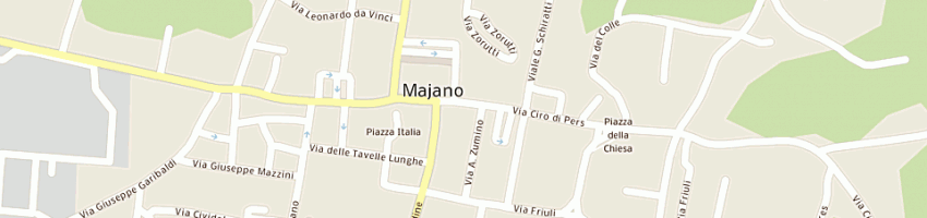 Mappa della impresa bar centrale a MAJANO