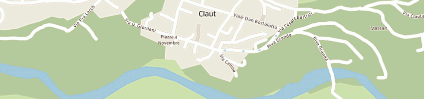 Mappa della impresa ristorante bar 'bella venezia' a CLAUT