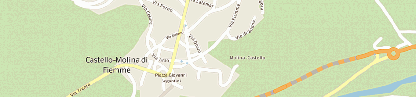 Mappa della impresa cavada fiore a CASTELLO MOLINA DI FIEMME