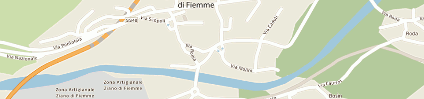 Mappa della impresa molinari maurizio a ZIANO DI FIEMME