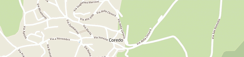 Mappa della impresa croce rossa italiana a COREDO