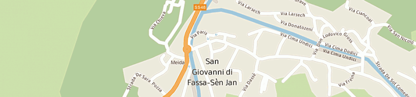 Mappa della impresa poste italiane a POZZA DI FASSA