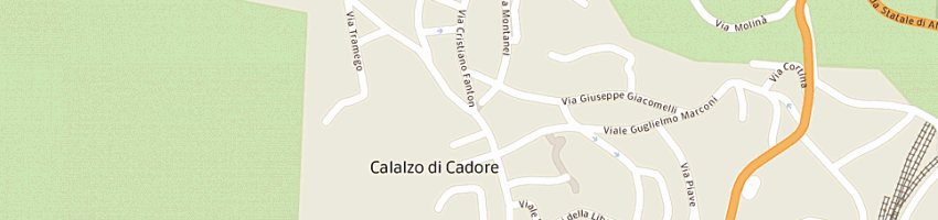 Mappa della impresa poste italiane spa a CALALZO DI CADORE