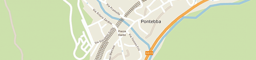 Mappa della impresa bar posta a PONTEBBA