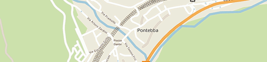 Mappa della impresa albergo caffe' vecchio di cv a PONTEBBA