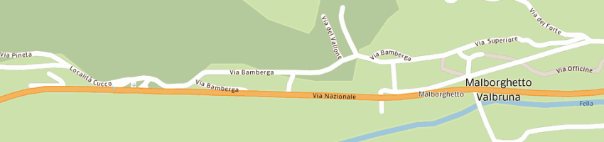 Mappa della impresa trattoria schonberg di alsido giuseppina a MALBORGHETTO VALBRUNA