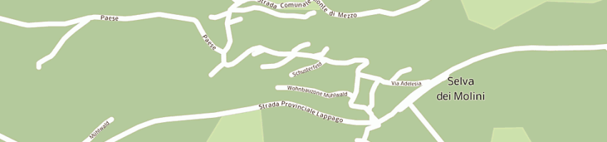 Mappa della impresa albergo kreuzwirt a SELVA DEI MOLINI