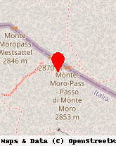 posizione della RIFUGIO OBERTO G AL PASSO DI MONTE MORO - CAI