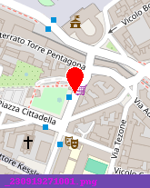 posizione della AGENZIA IPPICA DI ALBERTO MONTI- PIAZZA CITTADELLA N 4 -