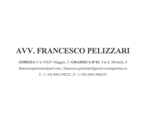 AVV FRANCESCO PELIZZARI gorizia